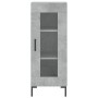 Credenza Grigio Cemento 34,5x34x90 cm in Legno Multistrato