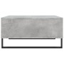 Tavolino da Salotto Grigio Cemento 60x60x30cm Legno Multistrato