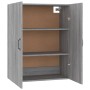 Mobile Pensile Grigio Sonoma 69,5x34x90 cm Legno Multistrato