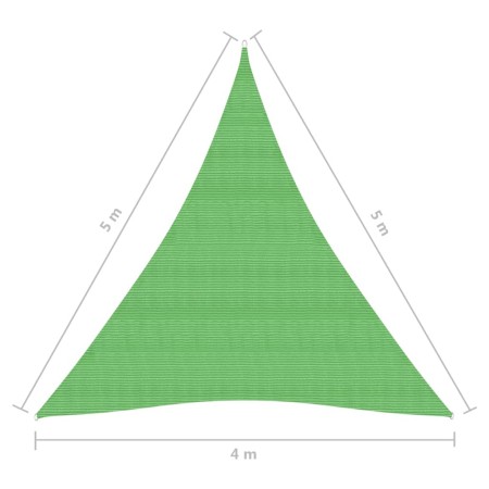 Vela Parasole 160 g/m² Verde Chiaro 4x5x5 m in HDPE