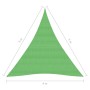 Vela Parasole 160 g/m² Verde Chiaro 4x5x5 m in HDPE