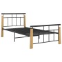 Giroletto in Metallo e Legno Massello di Rovere 100x200 cm
