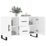 Credenza Bianco Lucido 100x36x60 cm in Legno Multistrato