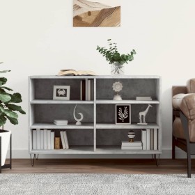 Credenza Grigio Cemento 103,5x35x70 cm in Legno Multistrato