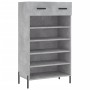 Scarpiera Grigio Cemento 60x35x105 cm in Legno Multistrato