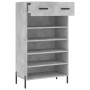 Scarpiera Grigio Cemento 60x35x105 cm in Legno Multistrato