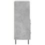 Credenza Grigio Cemento 34,5x34x90 cm in Legno Multistrato