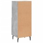 Credenza Grigio Cemento 34,5x34x90 cm in Legno Multistrato