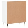 Credenza Bianco Lucido 60x35x70 cm in Legno Multistrato