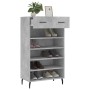 Scarpiera Grigio Cemento 60x35x105 cm in Legno Multistrato