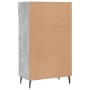 Scarpiera Grigio Cemento 60x35x105 cm in Legno Multistrato