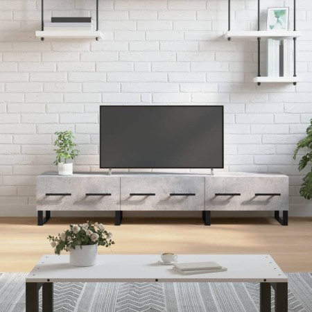 Mobile Porta TV Grigio Cemento 150x36x30 cm Legno Multistrato