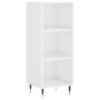 Credenza Bianco Lucido 34,5x32,5x90 cm in Legno Multistrato