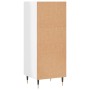 Credenza Bianco Lucido 34,5x32,5x90 cm in Legno Multistrato