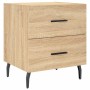 Comodini 2 pz Rovere Sonoma 40x35x47,5 cm in Legno Multistrato