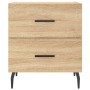 Comodini 2 pz Rovere Sonoma 40x35x47,5 cm in Legno Multistrato