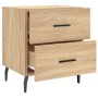 Comodini 2 pz Rovere Sonoma 40x35x47,5 cm in Legno Multistrato