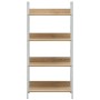 Scaffale Libri 4 Ripiani Rovere 60x27,6x124,5 Legno Multistrato