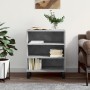 Credenza Grigio Cemento 57x35x70 cm in Legno Multistrato