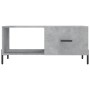 Tavolino da Salotto Grigio Cemento 90x50x40cm Legno Multistrato