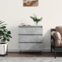 Credenza Grigio Cemento 60x35x70 cm in Legno Multistrato