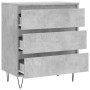 Credenza Grigio Cemento 60x35x70 cm in Legno Multistrato