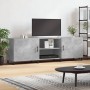 Mobile Porta TV Grigio Cemento 150x30x50cm in Legno Multistrato