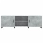 Mobile Porta TV Grigio Cemento 150x30x50cm in Legno Multistrato