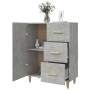 Credenza Grigio Cemento 69,5x34x90 cm in Legno Multistrato