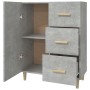 Credenza Grigio Cemento 69,5x34x90 cm in Legno Multistrato