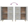 Credenza Grigio Cemento 69,5x34x90 cm in Legno Multistrato