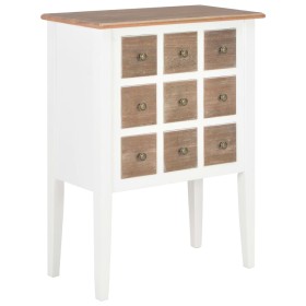 Credenza Bianca 54x30x80 cm in Legno Massello