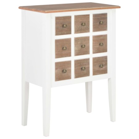 Credenza Bianca 54x30x80 cm in Legno Massello