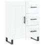 Credenza 69,5x34x90 cm in Legno Multistrato Bianco Lucido