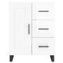 Credenza 69,5x34x90 cm in Legno Multistrato Bianco Lucido