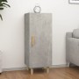 Credenza Grigio Cemento 34,5x34x90 cm in Legno Multistrato