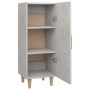 Credenza Grigio Cemento 34,5x34x90 cm in Legno Multistrato