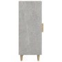 Credenza Grigio Cemento 34,5x34x90 cm in Legno Multistrato