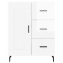 Credenza 69,5x34x90 cm in Legno Multistrato Bianco Lucido