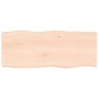 Piano per Tavolo 100x40x(2-6) cm Rovere Non Trattato Bordi Vivi