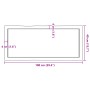 Piano per Tavolo 100x40x(2-6) cm Rovere Non Trattato Bordi Vivi