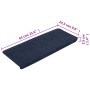 Tappetini Autoadesivi per Scale 15 pz 65x24,5x3,5 cm Blu