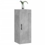 Mobile a Parete Grigio Cemento 34,5x34x90 cm Legno Multistrato