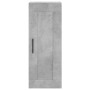 Mobile a Parete Grigio Cemento 34,5x34x90 cm Legno Multistrato