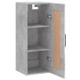 Mobile a Parete Grigio Cemento 34,5x34x90 cm Legno Multistrato