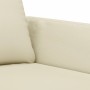 Set di Divani 2 pz con Cuscini crema in Similpelle
