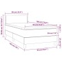 Giroletto Molle con Materasso e LED Bianco 90x190 cm Similpelle