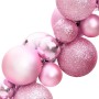 Ghirlanda di Palline di Natale Rosa 175 cm in Polistirene