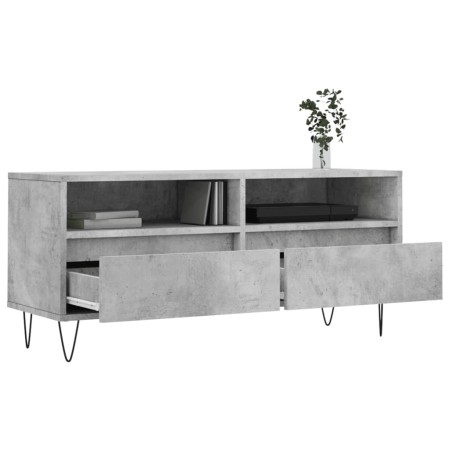 Mobile per TV Grigio Cemento 100x34,5x44,5 cm Legno Multistrato