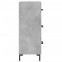 Credenza Grigio Cemento 34,5x34x90 cm in Legno Multistrato